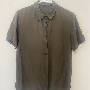 Uniqlo rayon women's button down
